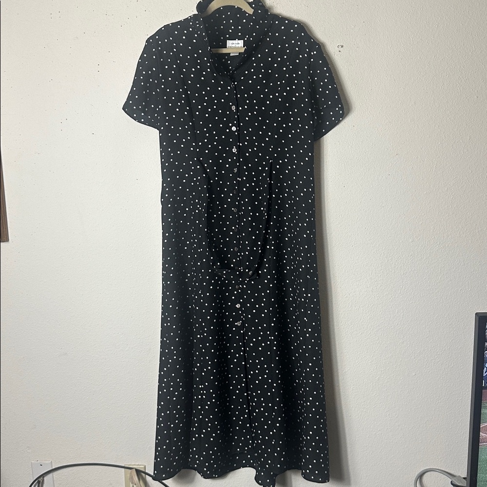 Vintage D.W. Studio by David Warren New York Plus Size w/attached belt 16